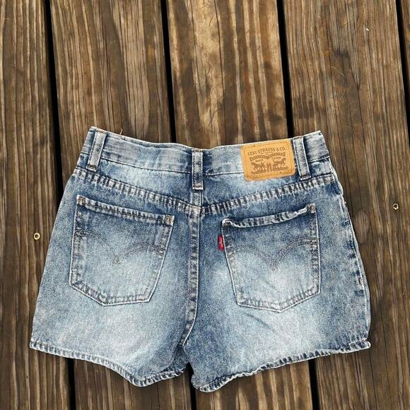 Levis High Rise Shorty Shorts - Picture 2 of 5